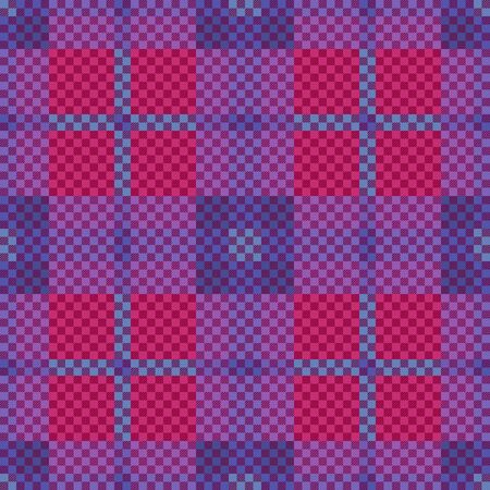 Tartan Scottish seamless pattern mainly in violet and pink hues, texture for flannel shirt, plaid, tablecloths, clothes, bedding, blankets and other textileのイラスト素材