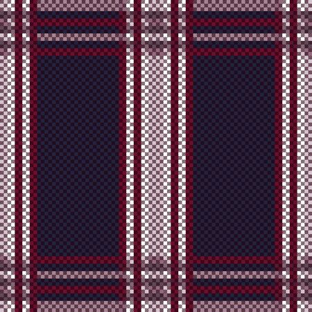 Muted tartan Scottish seamless pattern in red, dark blue and white colors, texture for tartan, plaid, tablecloths, clothes, bedding, blankets and other textileのイラスト素材