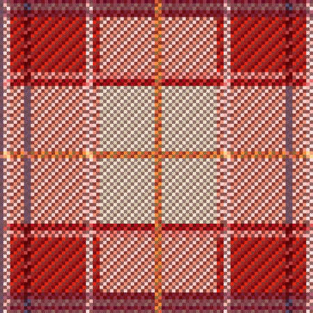 Rectangular seamless vector pattern as a tartan plaid mainly in hues, texture for flannel shirt, plaid, tablecloths, clothes, blankets and other textileのイラスト素材