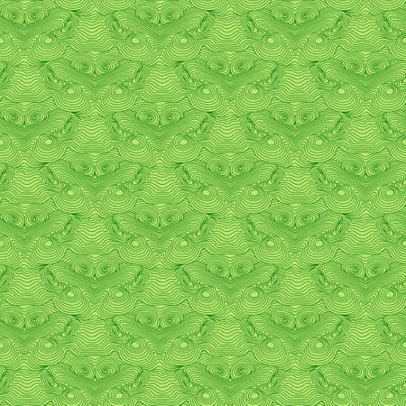 Seamless abstract pattern with wavy lines in green huesmade with the effect of oil paintの写真素材