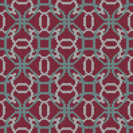 Knitting seamless vector pattern in muted colors as a fabric texture, for plaid, clothes, blankets and otherのイラスト素材