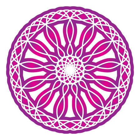 Surround abstract blossom. Kaleidoscope geometric vector decorative round ornaments mandala.のイラスト素材