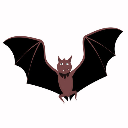 illustration of a Halloween - themed bat on a white background