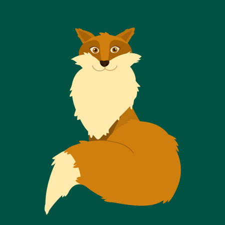 Illustration of very cute foxのイラスト素材