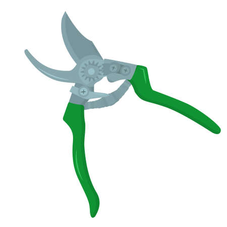 garden tool pruner, on a white backgroundのイラスト素材