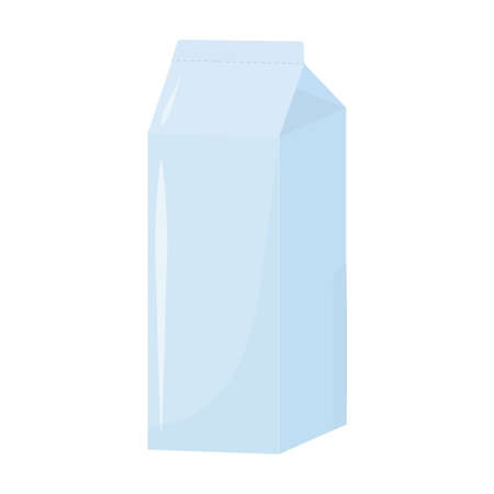vector image of a cardboard milk carton isolated on a white backgroundのイラスト素材