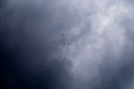 dark gray dramatic skyの写真素材