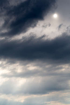 dark gray dramatic skyの写真素材