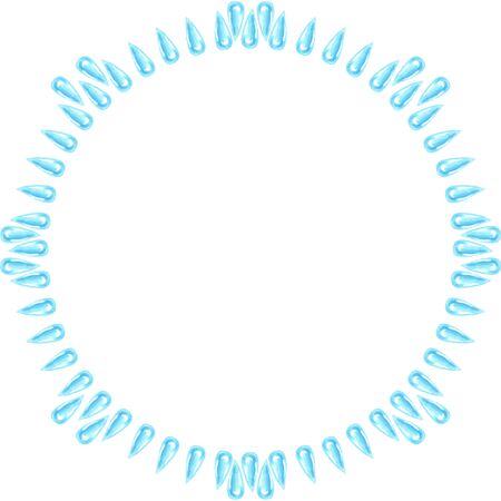 illustration frame round drop  watercolor on a white background natureの写真素材