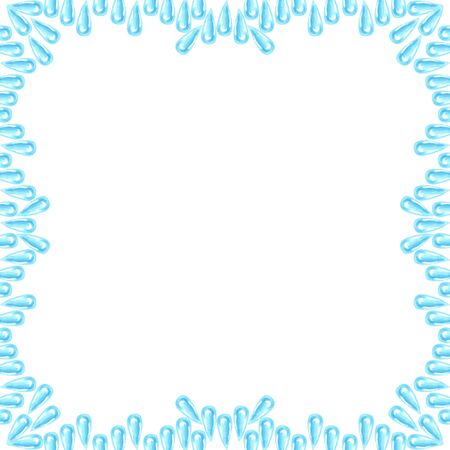 illustration frame round drop  watercolor on a white background natureの写真素材