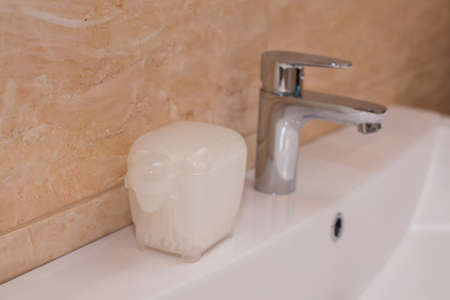 cotton buds beautifully in the bathroom modern containerの写真素材