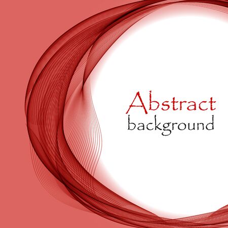 Abstract background with red wavesのイラスト素材