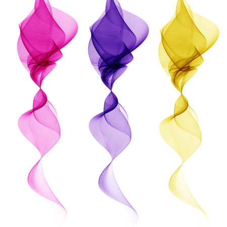 Abstract background with multicolored waves.のイラスト素材