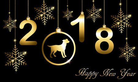 Greeting card with snowflakes and Christmas ballsのイラスト素材