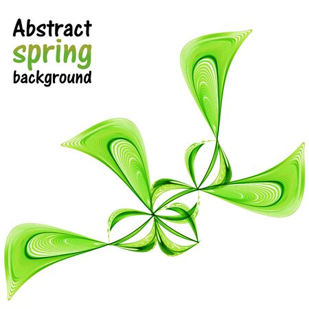 Abstract spring background with abstract greens on a white backgroundのイラスト素材