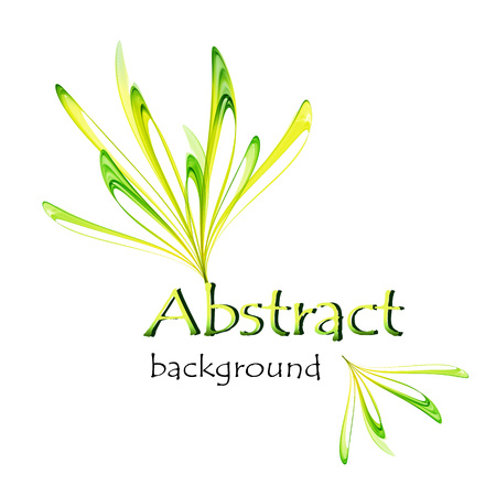 Abstract logo in the form of a yellow and green flowerのイラスト素材