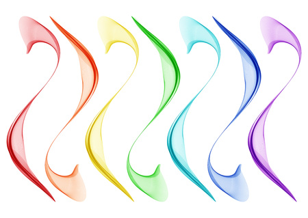 Abstract bright waves on a white backgroundのイラスト素材