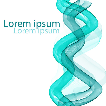 Abstract blue wave on white backgroundのイラスト素材