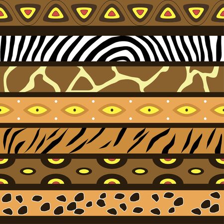 Vector seamless pattern with the skins of African animalsのイラスト素材