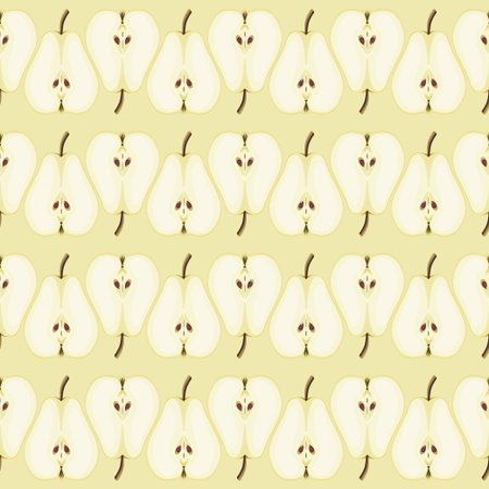 Fruity seamless pattern with pears