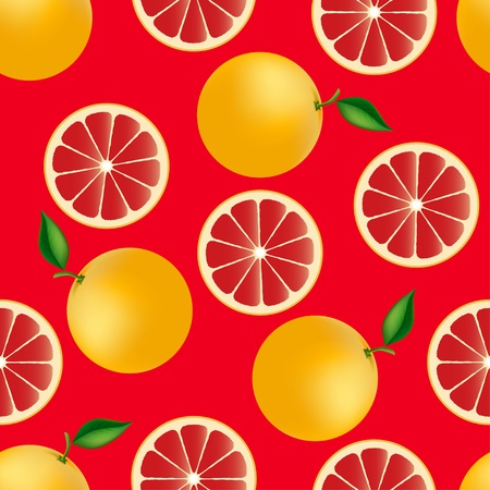 Citrus seamless pattern with grapefruits Fruity texture のイラスト素材