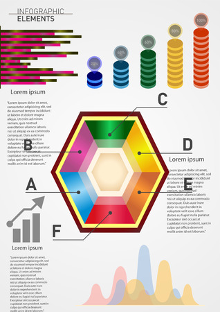 modern business concept Vector illustration  can be used for workflow layout, diagram, number options , web design, info graphics のイラスト素材