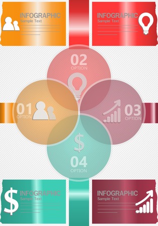 Colorful vector design   diagram, number options, web design, info graphics.のイラスト素材
