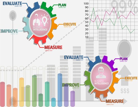 Set of retro elements for info graphic design. High quality vintage styled info graphics elements,Big set of info graphics elementsのイラスト素材