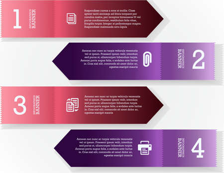 Design clean number banners template/graphic or web site layoutのイラスト素材