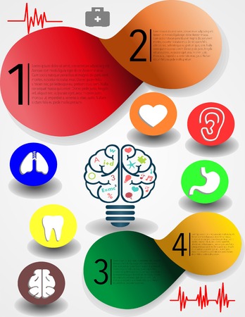  health and health icons and data elementsのイラスト素材