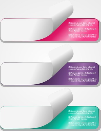 Design clean number banners templateのイラスト素材