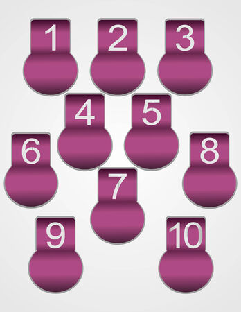 Design clean number banners template graphic or web site layout. Vector.のイラスト素材