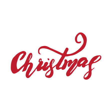 Lettering Marry Christmas. In isolation.のイラスト素材