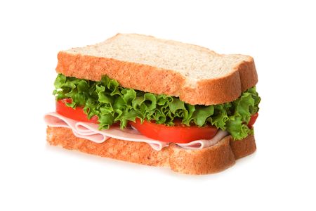 Sandwich isolated on white backgroundの写真素材