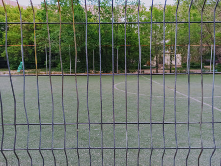 soccer, football, field, goal, grass, net, green, sport, stadiumの写真素材
