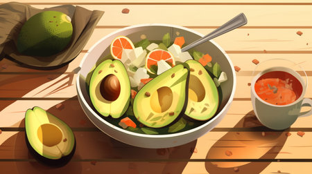 avocado salad for breakfastの素材