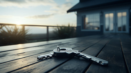 the keys are on the table from the house by the seaの素材