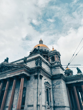 St. Isaac's Cathedral in St. Petersburg, Russiaの写真素材