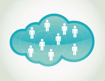 cloud computingのイラスト素材