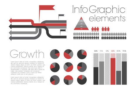 Retro Infographic with elementsのイラスト素材