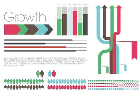 Retro Infographic with elementsのイラスト素材