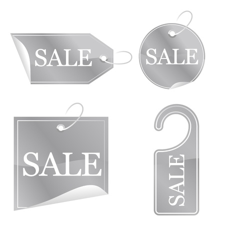 Silver Sale stickersのイラスト素材