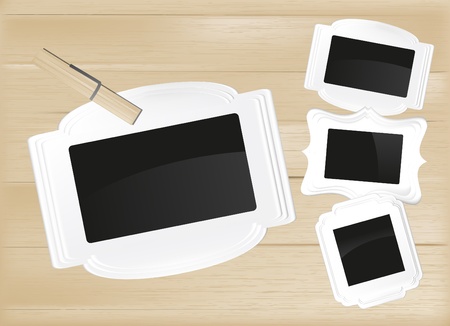 set of shaped picture framesのイラスト素材