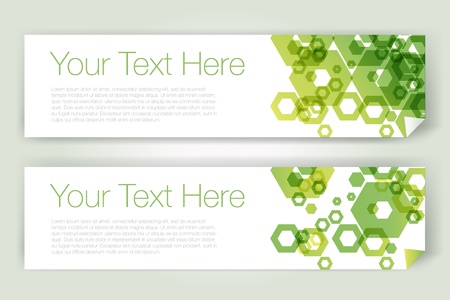 Horizontal geometric bannersのイラスト素材