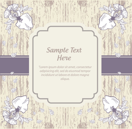 Retro vintage invitationのイラスト素材