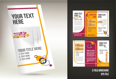 tri fold broshure vector fileのイラスト素材