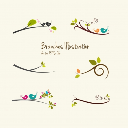 Branches art illustrationsのイラスト素材