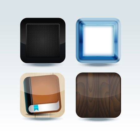 Modern colorful app icon setのイラスト素材