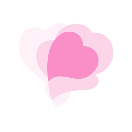 Hearts. Abstract love background.  Valentine sign symbol isolated on white.のイラスト素材