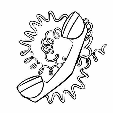 Vector Illustration of old Phone Receiverのイラスト素材